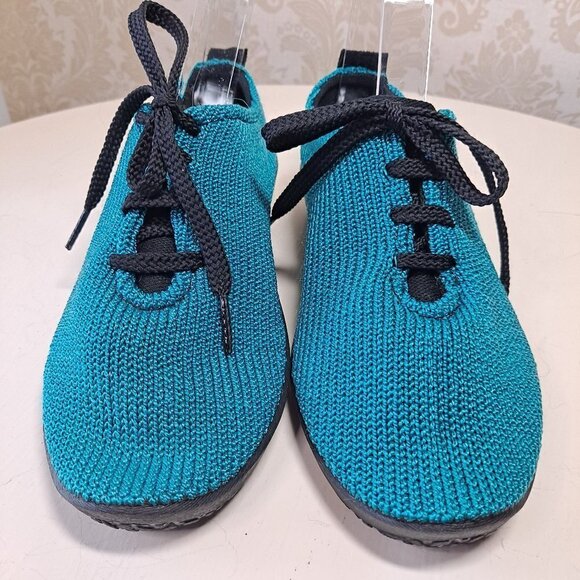 Arcopedico Womens Size 36 US 5.5-6 Turquoise Nylon Knit Lace Up Sneakers NWOT - Picture 1 of 13